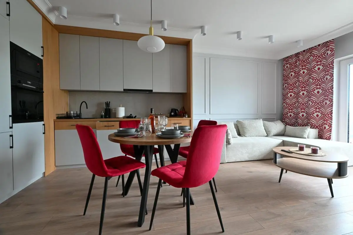 Image 3 of Apartament w stylu Feng Shui na 10 piętrze z widokiem, bezpłatny parking, nowy budynek, dostęp na kod