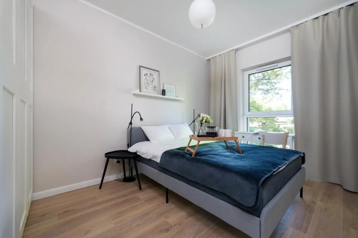 Image 1 of Łódź Fabryczna Apt – Workspace, Balcony – by Rentujemy