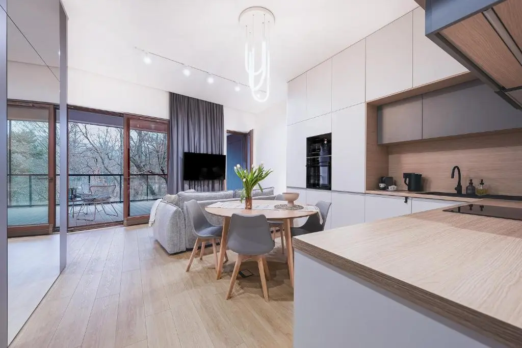 Image of Park Zen, taras i widok na park